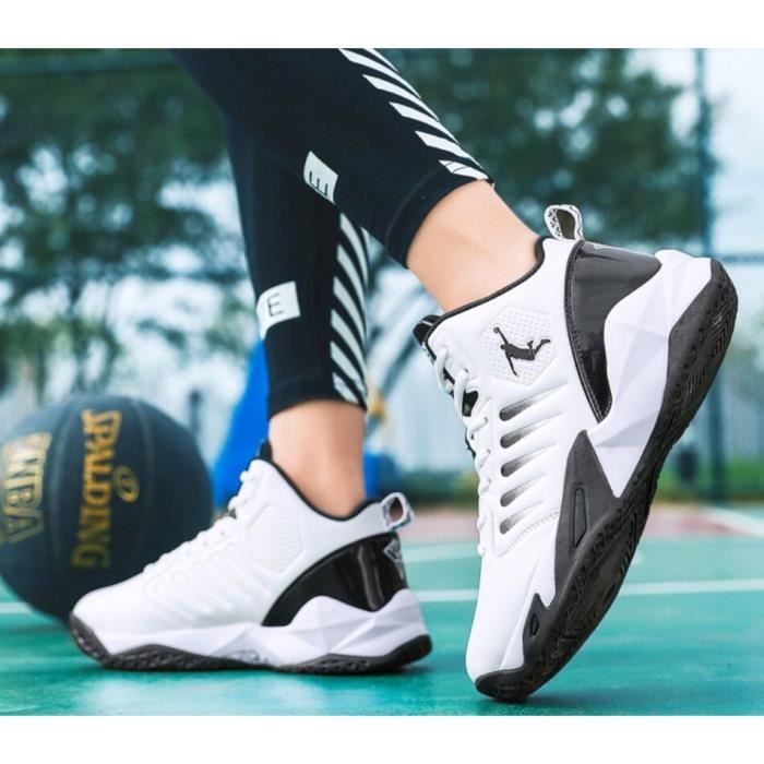 Chaussures de basket-ball pour hommes rembourrage respirant chaussures de  sport antidérapantes br0808bg65tf Blanc - Cdiscount Sport