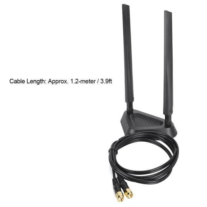 Antenne Omni WiFi Extérieure Double Bande 9dBi - Connexion Haute Puissance 2.4G 5.8G