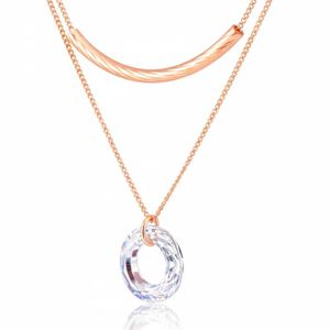 Collier Pendentif Fantaisie Avec Jade Rose Et Violet - Cordon Coton Femme