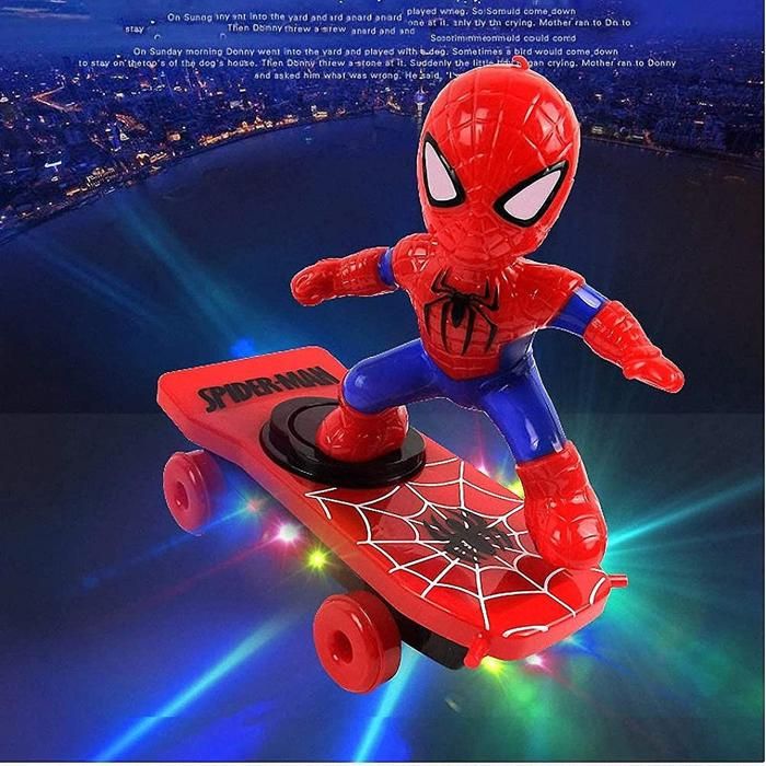 Skateboard Spiderman Mondo – 80 X 20 Cm, Planche 9 Couches, Roues PVC, ABEC 5 – Poids Max 50 Kg – Dès 5 Ans – Cadeau Super Héros