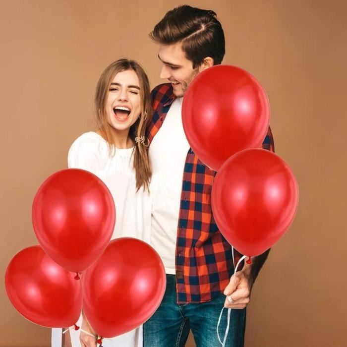 100 Ballons Métallisés Rouge Pour vos Fêtes, Anniversaire et Décoration -  Coti-Jouets