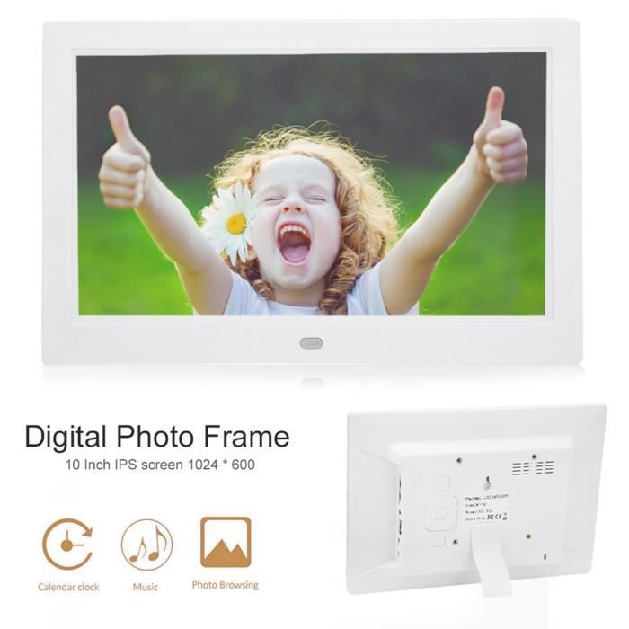 Cadre Photo Numérique 15 Pouces Haute Résolution 1280x800 Avec Télécommande - Blanc