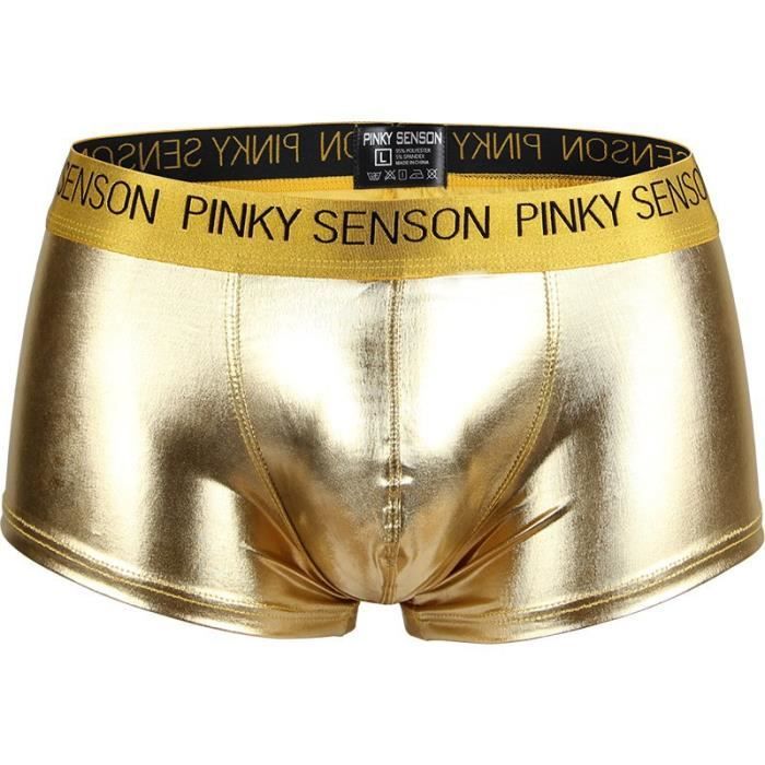 Boxer shorty Pinky Senson Boxer en similicuir dor brillant pour
