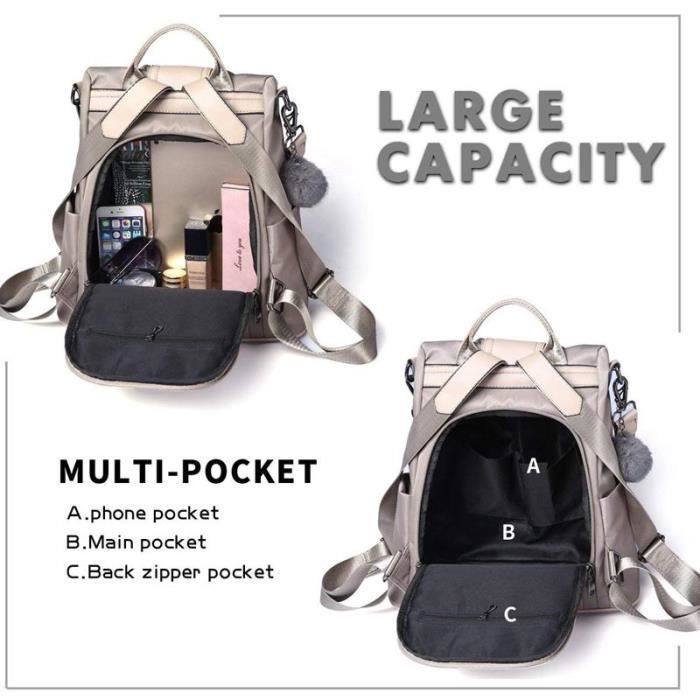 Sac A Dos Bourse Pour Femme Sac A Dos Antivol Impermeable Sac A Bandouliere D Ecole Legere Cdiscount Bagagerie Maroquinerie