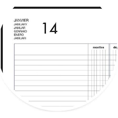 LECAS Agenda Perpétuel de caisse Journalier 14x22 cm Couverture rigide  Noire115 - Cdiscount Beaux-Arts et Loisirs créatifs