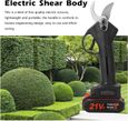 MTEVOTX Sécateur électrique, sécateur de jardin, Sécateur sans Fil, diamètre de coupe de 30 mm, pour Jardins, 21V - (2pcs Batterie)-4
