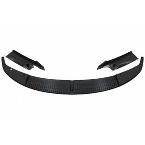 6pcs Bord D'Aile Pare-Chocs Voiture Fibre Carbone - Splitter Diffuseur Spoiler 3 Tailles - Noir
