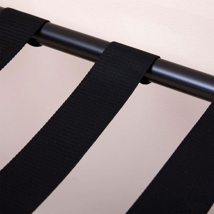Porte-Valise Métal IDIMEX - Support Bagages Pliable 70x101x50cm - 7 Sangles - Pour Hôtel Ou Maison