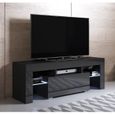 Meuble TV - Elio - 130x45cm - Noir - LED RGB-0