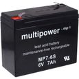 Powery batterie au plomb (multipower) MP7-6S 6V 7Ah-35Wh Lead-Acid Noir-0