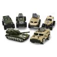 Voiture militaire en alliage coulissant RMEGA pour enfants - Modèle de jouet mini 1:64 - Vert-0