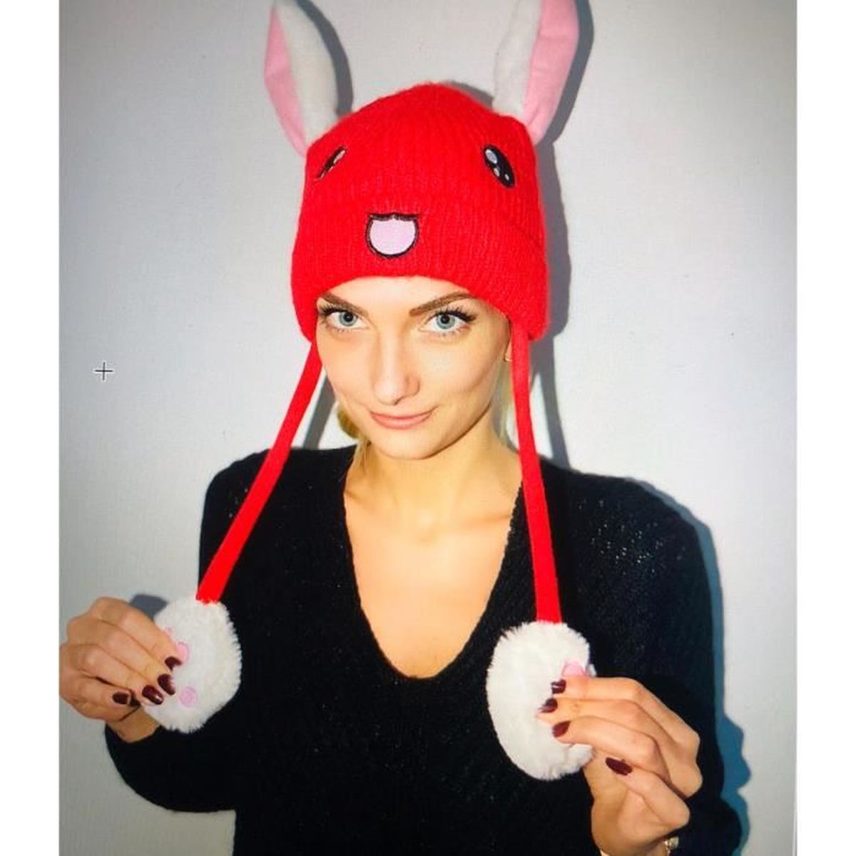 Bonnet Lapin Oreilles Mobiles - Appuie Pour Faire Bouger - Pour Fêtes, Cosplay, Noël