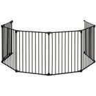 Barrière Pare Feu Multi fonctions Métal 70cm-370cm Noire - NIDALYS