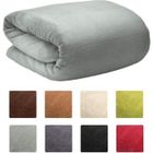 BEAUTISSU HOME STYLE Beautissu Couverture polaire 220x240cm Gris clair - Couvre-Lit Aurelia - Plaid jeté de canapé très doux - Plaid polaire gris clair