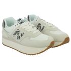 Sneaker 574 panna e animalier con platform - NEW BALANCE - Femme - Plateau - Beige - Lacets - Textile