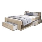 DEMEYERE Lit adulte 140 x 190 cm - Chêne Kronberg - Oxygène