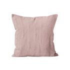 Housse de coussin matelassée en microfibre lavée 60x60 cm EVE rose, par Soleil d'Ocre