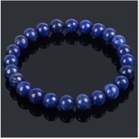 Bracelet Lithothérapie en Lapis Lazuli naturel - Bonne humeur et amitié. Bleu