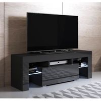 Meuble TV - Elio - 130x45cm - Noir - LED RGB