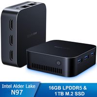 Mini PC Blackview MP80 16 Go DDR5 1 To SSD, Intel Alder Lake N97 3.60 GHz,Windows 11 Pro, 2.4+5G WiFi - Bleu