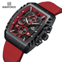NAVIFORCE montre homme quartz chronographe bracelet silicone sport décontracté affichage date horloge cadeau