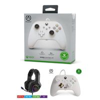 Manette XBOX ONE-S-X-PC BLANCHE EDITION Officielle + Casque Gamer PRO EH50BK SPIRIT OF GAMER XBOX ONE/S/X/PC