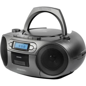 RADIO CD CASSETTE Lecteur CD portable Aiwa BBTC-550MG Gris avec radi