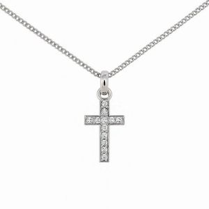Collier Avec Pendentif Religieux En Argent Massif - Cercle, Argenté, Occasion