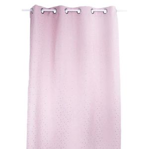 Rideau Occultant Pois 140 X 260 Cm Rose Achat Vente