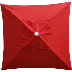 PARASOL Housse de rechange pour parasol - Rouge - 2 x 2 m - Toile de protection