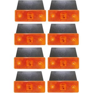 FEUX DE GABARIT 8X Orange LED Feux De Gabarit avec Support 12v pour Camions Caravan Remorque A450