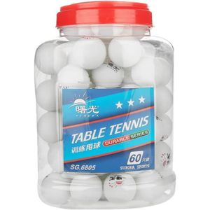 BALLE TENNIS DE TABLE 60 Pcs Balle, balles de Tennis Table 3 étoiles pin