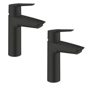 ROBINETTERIE SDB Lot de 2 mitigeurs lavabo GROHE Start noir M