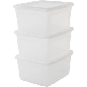 Gwill Plastique Coque Boîte de rangement transparente avec couvercle Collection Container Lot de 5 