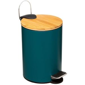 Mini-poubelle de salle de bain 1.7l avec couvercle à bascule noir