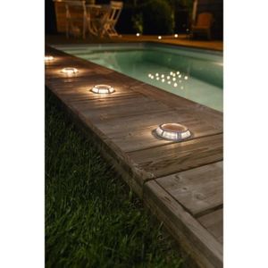 Spots encastrables X6 - Extérieur - Couvercle inox - Pour Ampoule LED GU10  - Etanche IP67 - Spot terrasse - Éclairage jardin