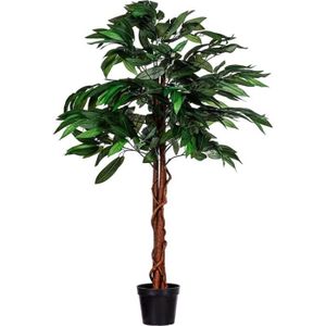 ARBRE - BUISSON Plantasia® Manguier artificiel, tronc en bois véritable, choix de taille, 120 cm, 420 feuilles