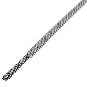 Bobine ou écheveau de 8 mètres de fil cable epais acier gaine de 1mm