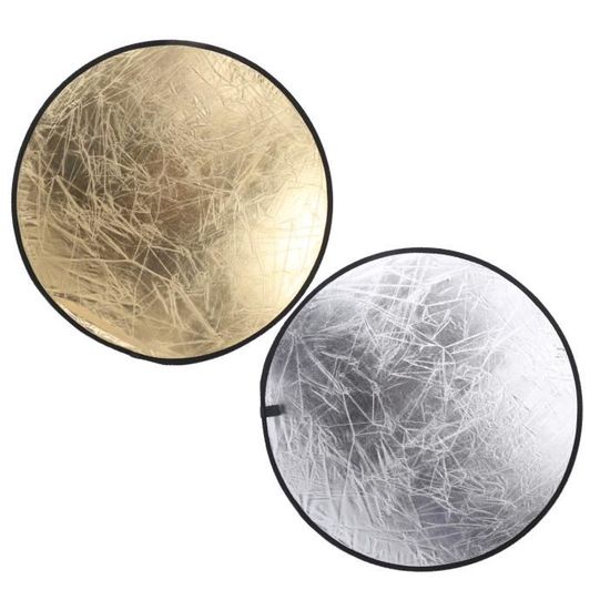 Riflettore 2 In 1 Da 30cm Argento/Bianco - Per Foto E Video, Pieghevole E Portatile - Foto 8