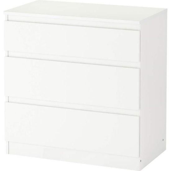 Ikea Kullen Commode 3 Tiroirs Blanche Achat Vente Commode
