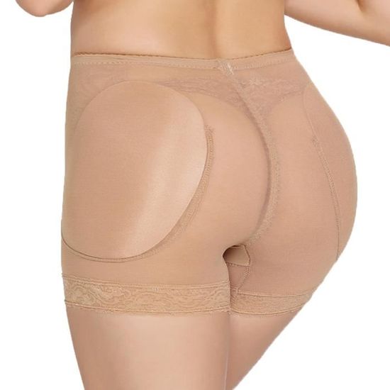 Culotte Rembourrée Push-up Femme - Gainante Fesses Et Ventre - Taille Mi-haute Confortable