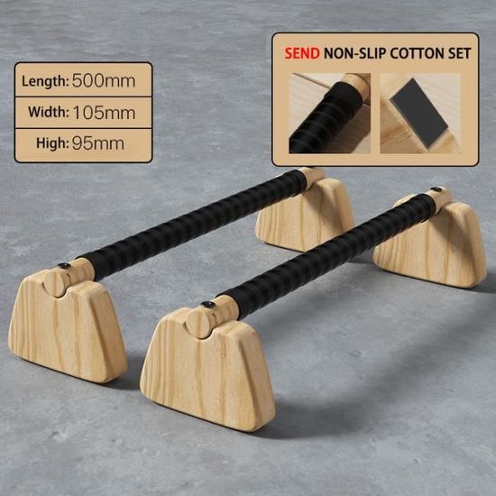 supports Push up barre push up 2 pièces noir/rouge