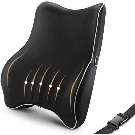 Coussin Lombaire Ergonomique Mousse Mémoire Forme - Pour Bureau Et Voiture