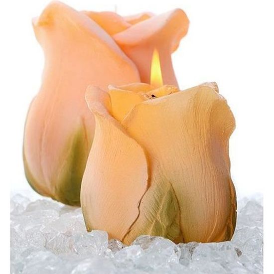 Bougie Décorative En Forme De Bouton De Rose - Neuf - Thème Romantique