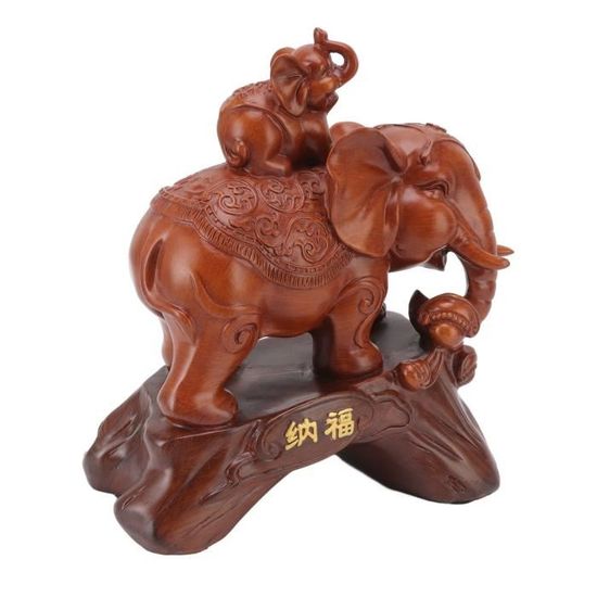 Éléphant Décoratif En Bois - Figurine D'intérieur Style Naturel - Occasion