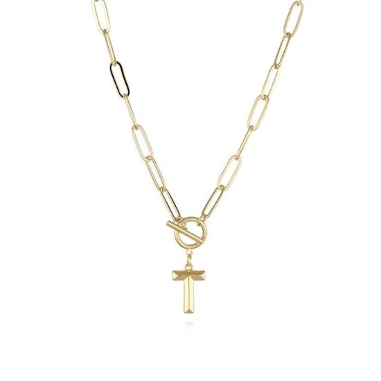 Collier Ras De Cou En Acier Inoxydable Argenté Avec Fermoir T - Longueur 40 Cm - Neuf Avec étiquette