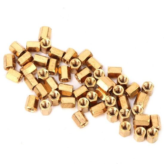 RS PRO Entretoise filetée hexagonale en laiton M4x35mm M/F