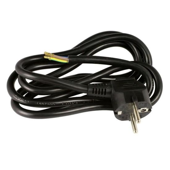 HALOTEC | Câble électrique Pour Lampes E27 De 3 Mètres | Douille Avec Porte-lampe | Prise Européenne, Interrupteur Intégré | Câble Noir élégant Pour Ampoules Apparentes | Accessoire Déco Moderne