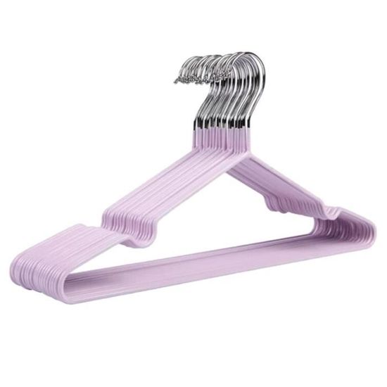 Cintres Peu Encombrants Avec Pinces PVC – Lot De ? (description Courte) – Anti-glisse, Pour Jupes, Pantalons, Jeans