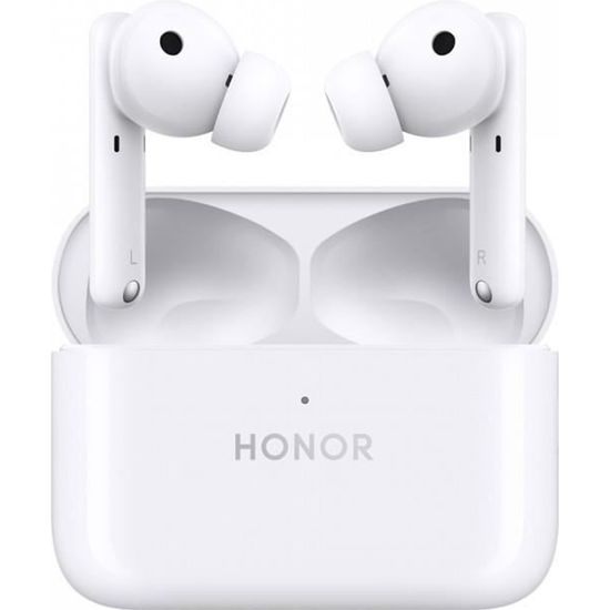 Honor Earbuds 2 Lite Blanc Écouteurs sans Fil Casque à réduction de bruit Double microphone Bluetooth 5.2 Android Honor Smartphone